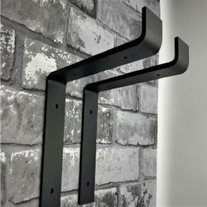 WEKIS Wholesale Price Industrial L Shape Single-Side Floating Shelf Wall <b>Brackets</b> Steel <b>Black</b> Powder Coated 150lbs Capacity - Product Image 4