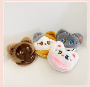 Fabrik benutzer definierte weiche süße Tier puppen Junge Mädchen Geburtstag Begleiter Geschenk neue kreative Katze Plüsch Tier Spielzeug Schlüssel bund - Product Image 2