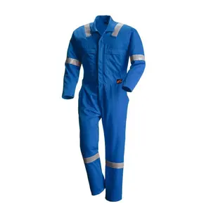 Wholesale Workwear Clothing Industrial Safety Overall Orange 100% Cotton Protective Coverall Boiler Suit Uniform