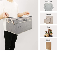 Bacs pliables de haute qualité pour organisateurs de placard à la maison avec couvercles grandes boîtes de rangement en corde de coton