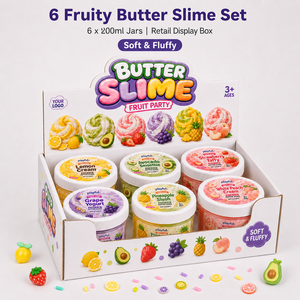 <span class=keywords><strong>Kit</strong></span> <span class=keywords><strong>Slime</strong></span> Burro OEM all'Ingrosso, 6 Colori, 200ml, Set <span class=keywords><strong>Slime</strong></span> Frutta Profumato e Soffice con Charms, Giocattoli Sensoriali Fai-da-Te Antistress per Bambini - Product Image 1