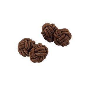 Unisex tùy chỉnh lụa Knot Khuy măng sét Phụ Kiện Nút Áo sơ mi thiết lập cho phù hợp với nhiều màu vải Bóng Lụa Knot Cuff liên kết - Product Image 5