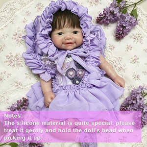 Muñeca de Moda de Silicona de Cuerpo Completo de 13 Pulgadas, Muñeca <span class=keywords><strong>Reborn</strong></span> Realista con Cabello Injertado a Mano, Posable, Recién Nacida - Product Image 6