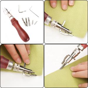 Poignée en bois cuir réglable couture <span class=keywords><strong>Groover</strong></span> bricolage fait main en cuir travail <span class=keywords><strong>Groover</strong></span> - Product Image 3