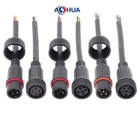 Proyecto de iluminación de alta potencia para exteriores, 50W, 100W, conectores de cable impermeables, M23, 3 pines, plástico, macho, hembra, Pug, IP65, conector LED