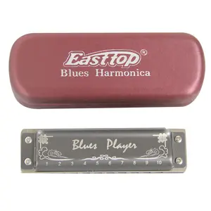 EASTTOP PR020AL diatonic harmonica 10 hole aluminum comb professional mouth harp