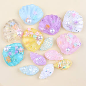 Perle conque bricolage <span class=keywords><strong>colle</strong></span> résine artisanat résine résine breloques Flatback <span class=keywords><strong>pour</strong></span> la décoration - Product Image 1