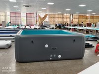 Piscine gonflable carrée à prix d'usine en PVC Drop Stitch avec siège intégré pour divertissement aquatique à domicile et dans la cour