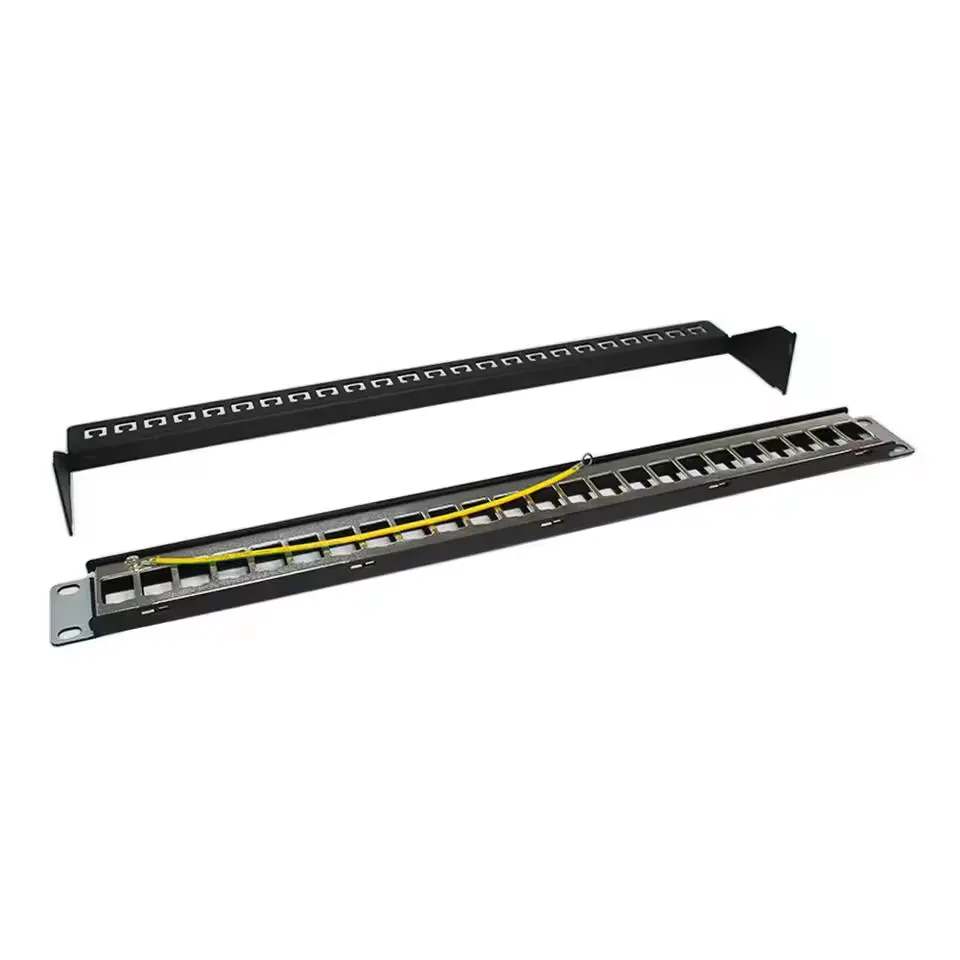 patch panel 24 port cat6 fiber optic patch panels 1U unloaded patch panels