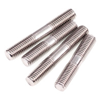SS 304 Stainless Steel Zinc Plated Double End Threaded Rods M16x100mm M10*3000mm Length Metric Thread Stud Bolt