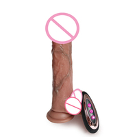Nuevo Vibrador Eléctrico Grande con Calefacción y Telescópico, Juguete Sexual Femenino Suave, Ideal para Adultos, Venta al por Mayor, Éxito de Ventas en Europa