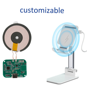 ตัวรับสัญญาณโทรศัพท์ทั้งหมด PCBA COIL + โมดูลชาร์จไร้สาย PCB สำหรับเครื่องชาร์จแอนดรอยด์ Type <span class=keywords><strong>C</strong></span> 100W กำลังขับ5V/2A - Product Image 4