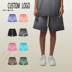 Pantalones Cortos de Verano Unisex con Logotipo Personalizado, Color Sólido, al por Mayor, Talla Grande, Pantalones Cortos de Algodón para Hombre, Estilo Urbano, Talla Grande - Product Image 2