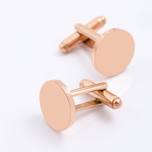 Ywyougangカスタマイズステンレススチール15mmサークルカフスDIYブランクビジネスウェディングパーティーアニバーサリーメンズギフト - Product Image 1