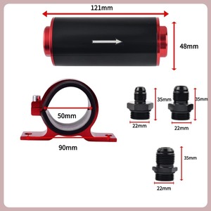 Kit de filtro de combustible Haofa de 121 mm x 48 mm con adaptador An6 An8 An10 y soporte de montaje de 50 mm para reemplazo - Product Image 1