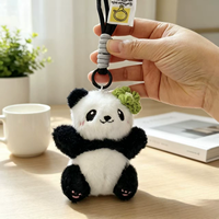 Portachiavi Giocattolo Panda in Peluche Ecologico e Morbido per Feste di Bambini 5-7 Anni