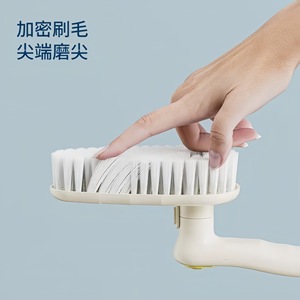 Brosse à chaussures avec poils en nylon doux et manche rotatif pour un nettoyage optimal des chaussures - Product Image 2