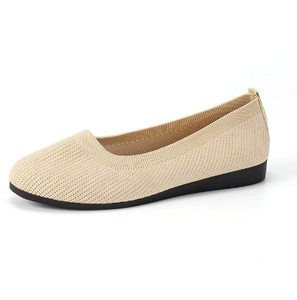 Zapatos planos de nuevo estilo para <span class=keywords><strong>mujer</strong></span>, zapatillas cómodas informales con tejido de mosca, cierre deslizante de <span class=keywords><strong>Color</strong></span> sólido transpirable para primavera y verano - Product Image 5