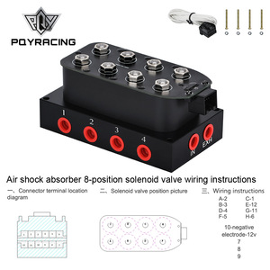 Collecteur de soupapes solénoïdes de suspension pneumatique universel pour voiture, 4 voies, avec faisceau de câblage pour mise à niveau et rétrofit - Product Image 4