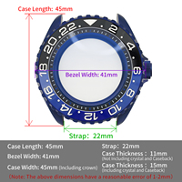 Casing Jam Tangan SKX Classic Matte Blue 3 o'clock untuk SKX007 009 Cocok untuk NH35 NH36 Movement Crown Chapter Ring Bezel Insert Mod Parts