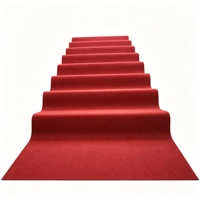 Rouleau de tapis d'exposition en polyester non tissé fin (1-2 mm), antidérapant, pour événements, salons professionnels, allées de mariage, tapis de sol