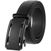 LY36-22323-1 Nouvelle ceinture en cuir à deux couches pour hommes d'affaires avec boucle automatique