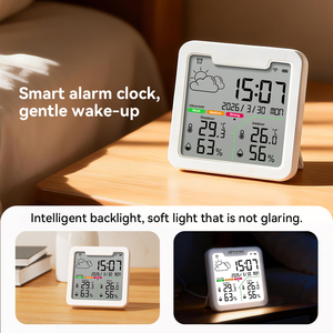 Stazione Meteo Wireless per Interni ed Esterni con Termometro, Display LCD a Colori, Orologio Digitale, Calendario, <span class=keywords><strong>in</strong></span> Plastica, ODM, Ricarica USB, Umidità - Product Image 5
