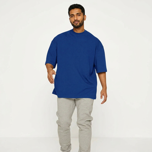 T-shirts en coton de haute qualité à séchage rapide avec logo imprimé gratuit, T-shirts surdimensionnés pour hommes corpulents, T-shirt rouge en taille plus - Product Image 1