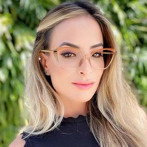 Gafas de Computadora TR90 Retro de Moda con Logotipo Personalizado, Gafas de Ojo de Gato para Mujer, Gafas Anti Luz Azul para Mujer - Product Image 2