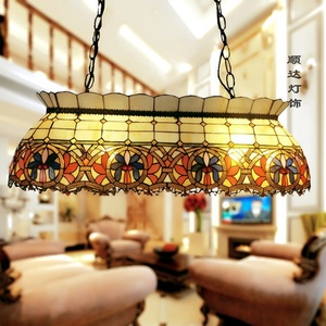 Lustre Tiffany Baroque à 6 lumières en acrylique et cristal pour salle à manger, bar à domicile - Product Image 2