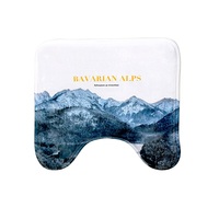 Tapis de salle de bain rectangulaire moderne 45x45cm en polyester, antidérapant, lavable en machine, durable, écologique, couleur personnalisable, diverses options