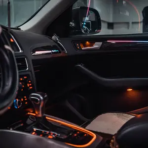 Lampes d'ambiance LED pour Audi Q5/Q5L 2009-2024 64 couleurs Lampes d'ambiance arc-en-ciel APP/Car Play/CAR Radio Control Interior Kits - Product Image 1