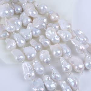 Perlas Sueltas de Agua Dulce Naturales de Zhuji, 18 cm, 13-15 mm, Blancas, Tipo Mars, para Pulseras, Material para Hacer Joyas - Product Image 1