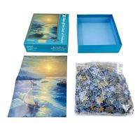 Rompecabezas Educativo Personalizado OEM/ODM de 1001-2000 Piezas |   Papel Azul Personalizado con Impresión a Todo Color, Regalo para Adultos