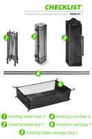 Aptx — table portable et pliable 2022 mise à niveau, table à manger de Camping pour l'extérieur, portable et extensible