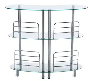 Three floors glass bar counter display showcase bar table home bar