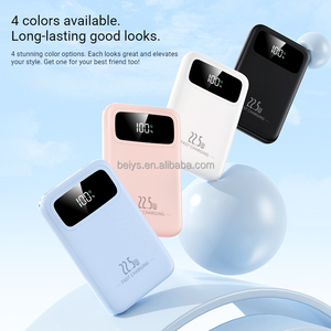 Nouvelle batterie externe légère de style moderne 10000mah 22.5W Charge rapide avec écran numérique LED Double sortie USB Type-C Chargeur portable - Product Image 5