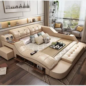 Alibaba-schlafzimmer möbel, kirsch weiß und blau farbe, oem maßge schneiderte holz set, moderne farbe design, bett material