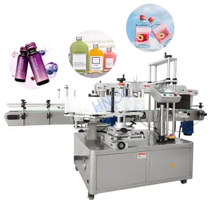 Automatic Cold Glue Pail Sticker past Machine for Jar on Square Round Tea Tin Can Bottle Label Machine