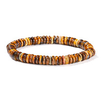 Nouveau Bracelet élastique perlé en pierre naturelle à la mode pure 6mm