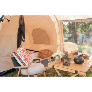 <span class=keywords><strong>Tente</strong></span> de camping en plein air en toile de <span class=keywords><strong>coton</strong></span> polyester imperméable à double couche Salon flexible <span class=keywords><strong>Tente</strong></span> <span class=keywords><strong>tunnel</strong></span> - Product Image 5
