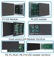 Module d'affichage LED fixe extérieur P8 120x120mm IP65 étanche résolution 4K lisible en plein soleil écran de scène modèle YS8 5000cd