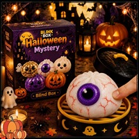 Nouveau Coffret Cadeau de Squishies en Silicone Fantôme d'Halloween, Jouet Anti-Stress Rétractable Horreur pour Filles et Garçons