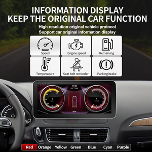 Système de musique automobile avec écran tactile de 12,3 pouces, Carplay, Android, Google, WIFI, SIM, BT pour <span class=keywords><strong>Audi</strong></span> Q5 2009-2016 - Product Image 2