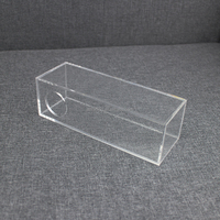 Boîte acrylique fine avec couvercle et trou, 6 faces, rectangle, transparente, vente en gros, nouvelle collection