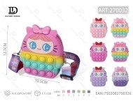 Borsa a tracolla antistress per bambina, 18 pollici, in tessuto non tessuto a pois, chiusura con cerniera, per tutte le stagioni - Product Image 1