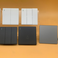 Fournisseur chinois d'interrupteurs muraux électriques personnalisés blancs et noirs à commande tactile 16A, interrupteurs à bascule, prises murales