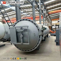 Autoclave à vapeur horizontal industriel haute pression, contrôle PLC, certifié CE, haute efficacité, économie d'énergie pour ligne de production de blocs AAC