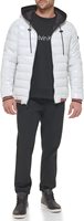 AQTQ vestes chaudes à capuche pour hommes, Logo personnalisé en plumes de canard, à bulles d'hiver