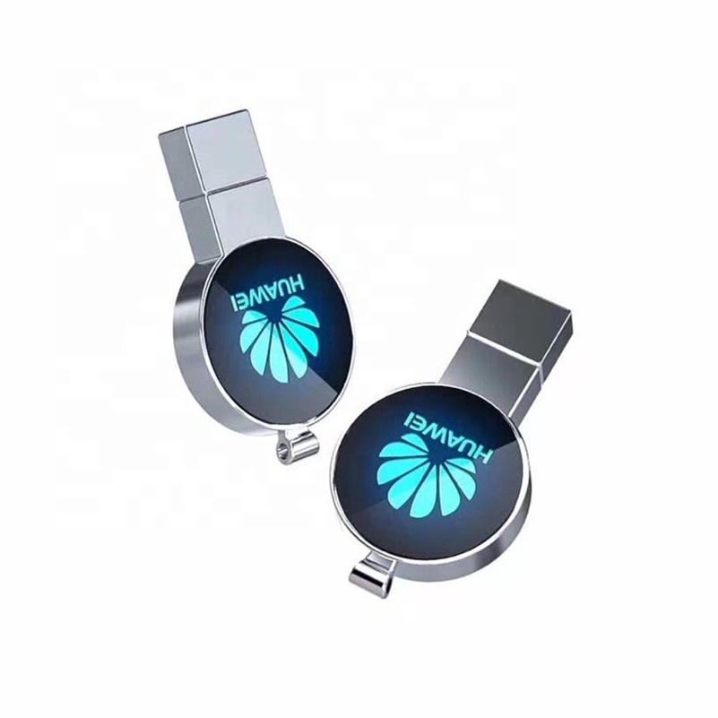 Светодиодная лампа-ваш собственный логотип USB флэш-накопители пользовательские Светящийся логотип металлический флэш-накопитель флеш-накопитель 32 Гб 64 Гб флэш-накопитель